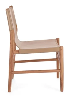 Sale Bizzotto SEDIA IN PELLE TORTORA - CAROLINE