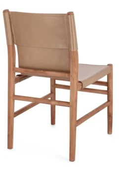 Sale Bizzotto SEDIA IN PELLE TORTORA - CAROLINE