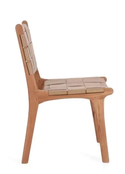 Sale Bizzotto SEDIA IN PELLE TORTORA - JOANNA