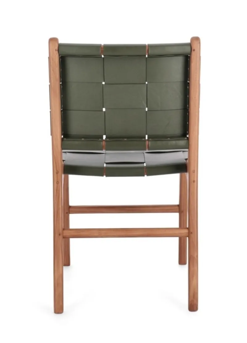 New Bizzotto SEDIA IN PELLE VERDE - JOANNA