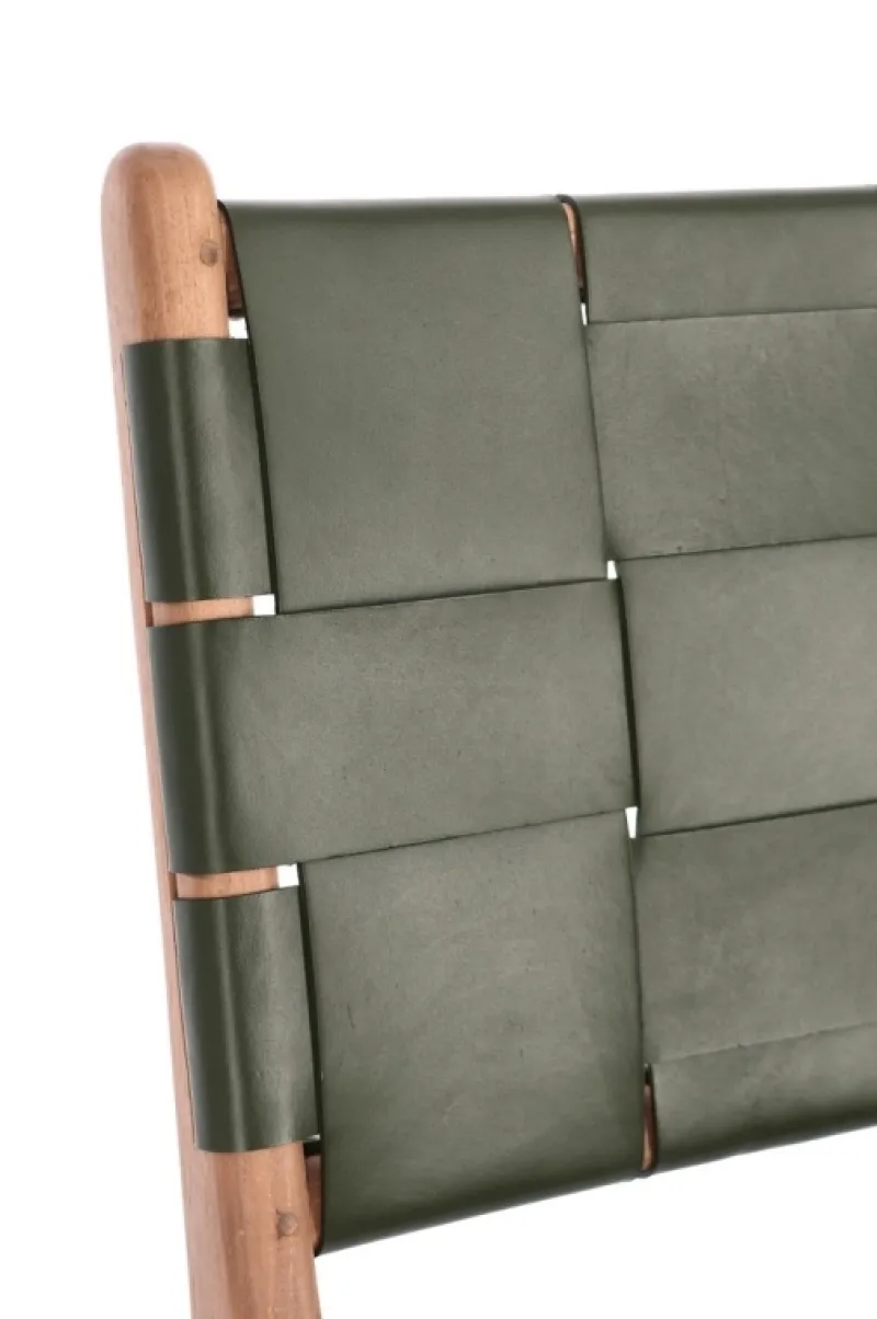 New Bizzotto SEDIA IN PELLE VERDE - JOANNA