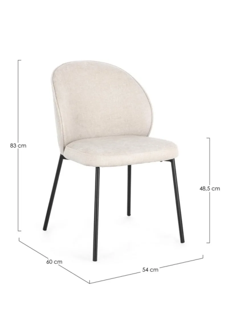 Bizzotto SEDIA IN TESSUTO BEIGE - WENDY