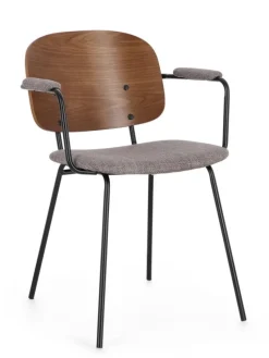 Discount Bizzotto SEDIA IN TESSUTO GRIGIO - SIENNA