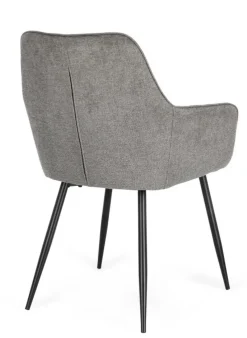 Clearance Bizzotto SEDIA IN TESSUTO GRIGIO SCURO - CORA