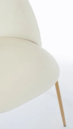 Clearance Bizzotto SEDIA IN VELLUTO BIANCO - TANYA