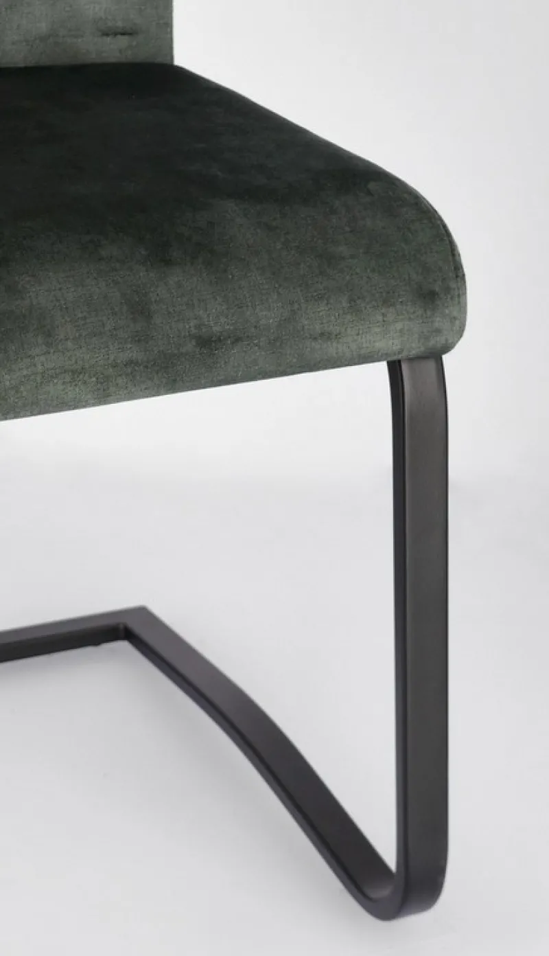 New Bizzotto SEDIA IN VELLUTO VERDE SCURO - KENNETH
