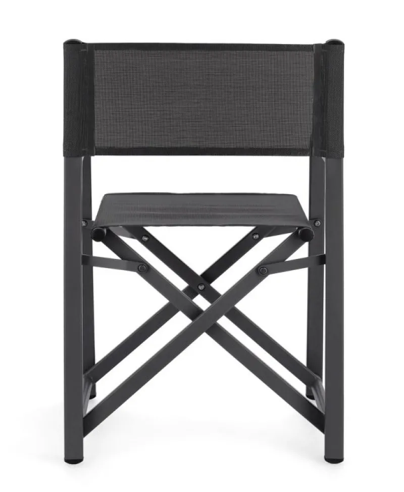 Discount Bizzotto SEDIA REGISTA IN ALLUMINIO GRIGIO SCURO - TAYLOR