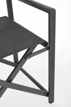 Discount Bizzotto SEDIA REGISTA IN ALLUMINIO GRIGIO SCURO - TAYLOR