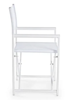 Outlet Bizzotto SEDIA REGISTA IN ALLUMINIO PIEGHEVOLE BIANCA - TAYLOR