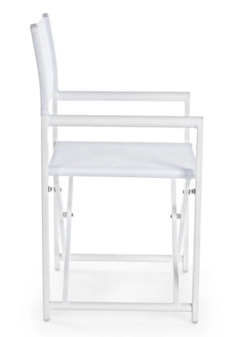 Outlet Bizzotto SEDIA REGISTA IN ALLUMINIO PIEGHEVOLE BIANCA - TAYLOR