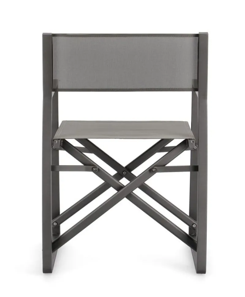 Discount Bizzotto SEDIA REGISTA IN ALLUMINIO ANTRACITE CX23 - KONNOR