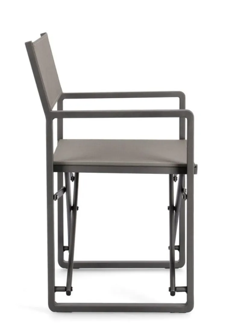 Discount Bizzotto SEDIA REGISTA IN ALLUMINIO ANTRACITE CX23 - KONNOR