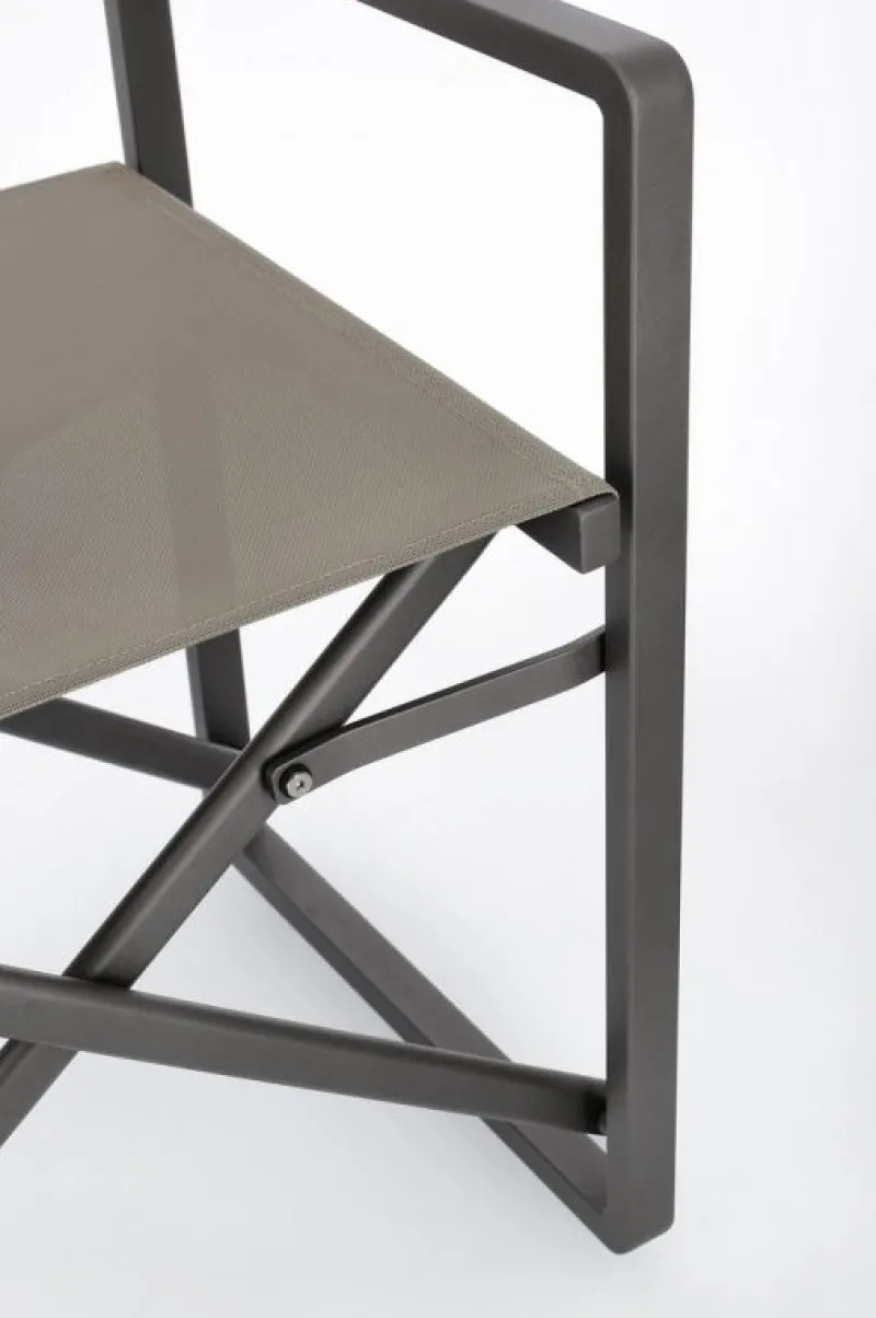 Discount Bizzotto SEDIA REGISTA IN ALLUMINIO ANTRACITE CX23 - KONNOR