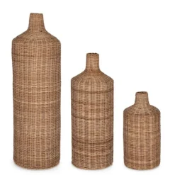 Discount Bizzotto SET3 BOTTIGLIA DECOR KADIN TO NATURALE