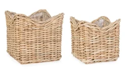 Outlet Bizzotto SET2 CESTA HARIS QU NATURALE