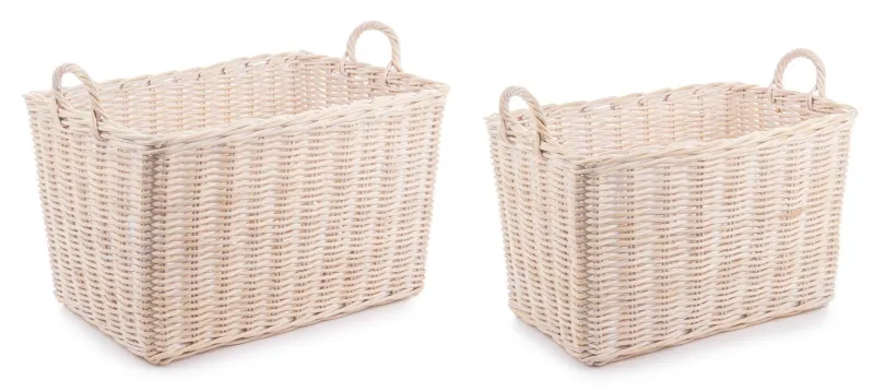 Sale Bizzotto SET2 CESTO 2M NARRA SBIANCATO M