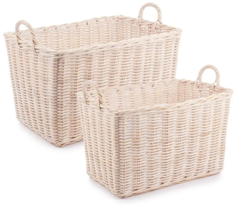 Sale Bizzotto SET2 CESTO 2M NARRA SBIANCATO M