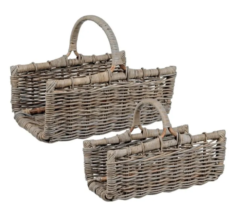 Outlet Bizzotto SET2 CESTO P.LEGNA NARRA