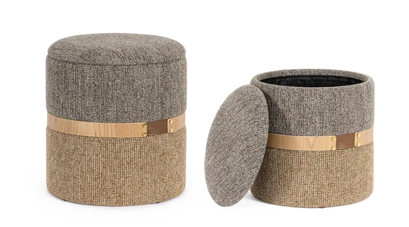 Sale Bizzotto SET2 POUF CONTENITORE TANYA SAVANA