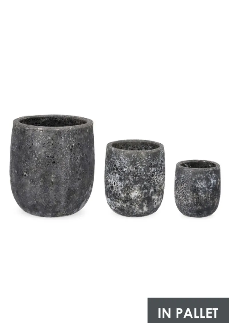 Bizzotto SET3 P.VASO DUYEN TO ANTRACITE