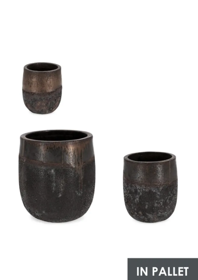 Best Bizzotto SET3 P.VASO DUYEN TONDO ALTO RUSTY