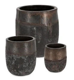 Best Bizzotto SET3 P.VASO DUYEN TONDO ALTO RUSTY