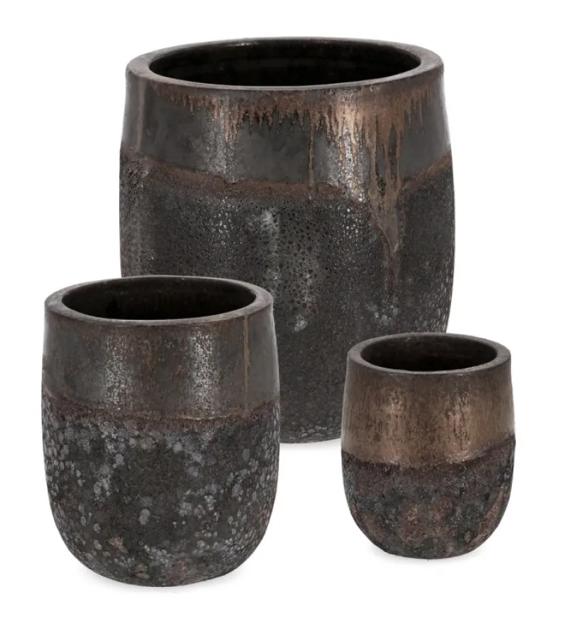 Best Bizzotto SET3 P.VASO DUYEN TONDO ALTO RUSTY