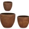 Hot Bizzotto SET3 P.VASO MEILI TONDO BASSO RUSTY