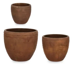 Hot Bizzotto SET3 P.VASO MEILI TONDO BASSO RUSTY