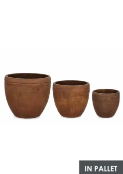 Hot Bizzotto SET3 P.VASO MEILI TONDO BASSO RUSTY