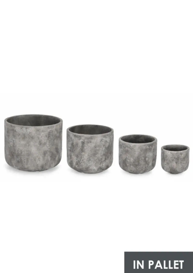 Hot Bizzotto SET4 P.VASO MEILI TONDO GRIGIO