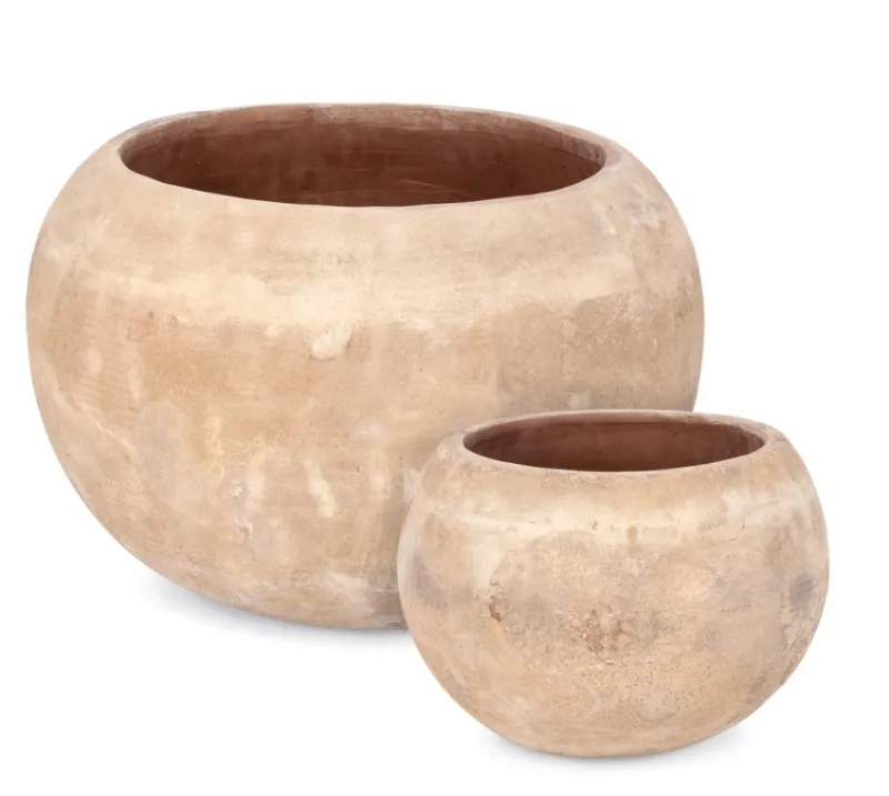 Discount Bizzotto SET2 P.VASO MINH BOMB TERRACOTTA MARRONE