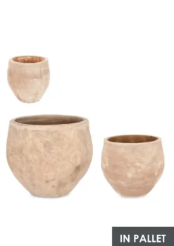 Bizzotto SET3 P.VASO MINH BOMB TERRACOTTA BRUNITA