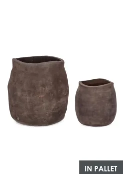 Hot Bizzotto SET2 P.VASO MINH SAGOMATO TERRACOT SCURA