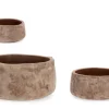 Discount Bizzotto SET3 P.VASO MINH TONDO TERRACOTTA BRUNIT