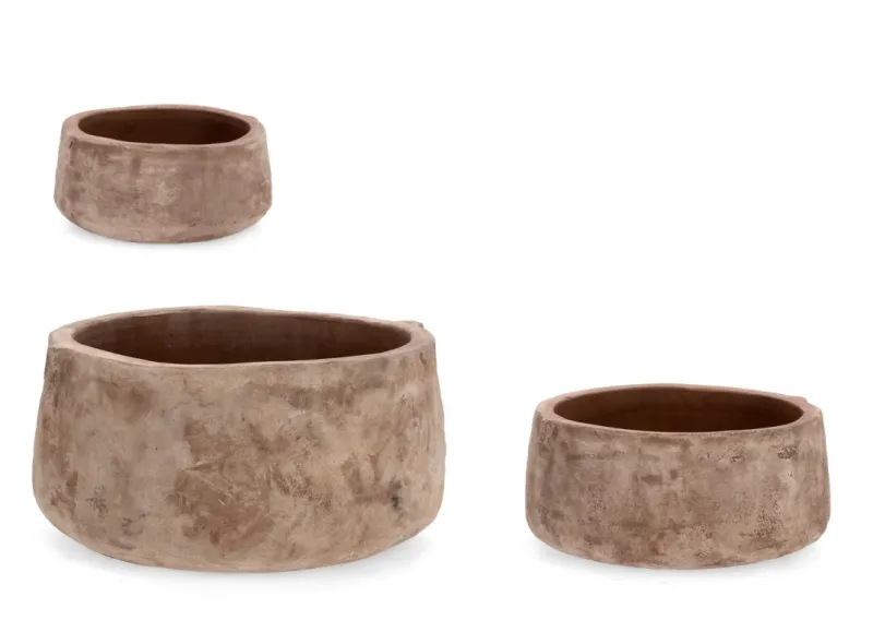 Discount Bizzotto SET3 P.VASO MINH TONDO TERRACOTTA BRUNIT