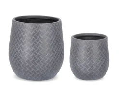 Sale Bizzotto SET2 P.VASO RHOMBUS BOMB BASSO ANTRACITE
