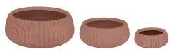 Hot Bizzotto SET3 P.VASO RIBBED BOMB TERRACOTTA BASSO