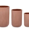 Clearance Bizzotto SET3 P.VASO RIBBED TO TERRACOTTA