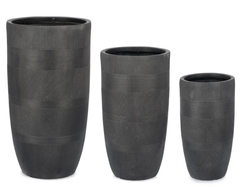 Hot Bizzotto SET3 P.VASO RIGO TO ANTRACITE ALTO