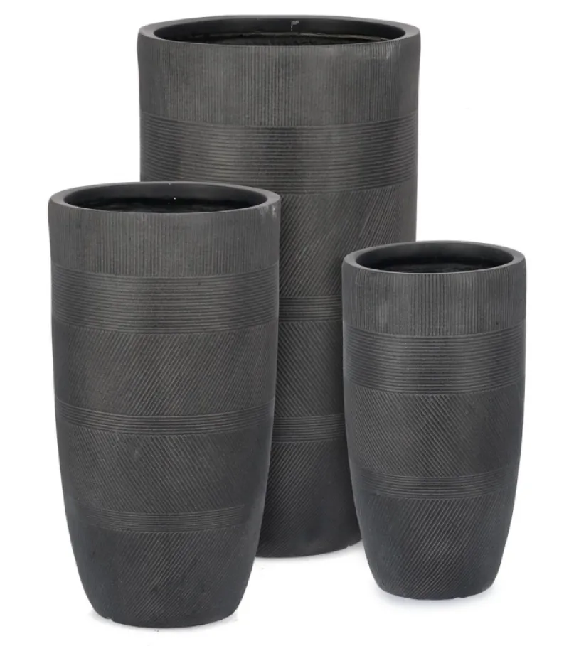 Hot Bizzotto SET3 P.VASO RIGO TO ANTRACITE ALTO