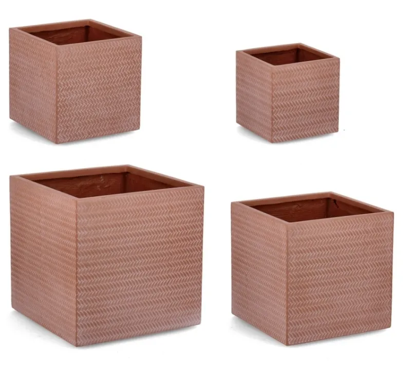 Bizzotto SET4 P.VASO TRESSAGE QU TERRACOTTA
