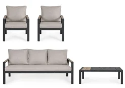 Bizzotto SET4 SALOTTO C-C ELNA ANTRACITE LH32