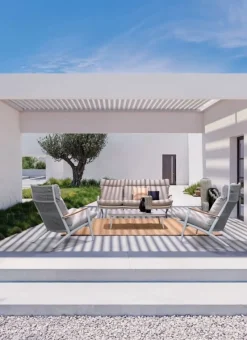 Clearance Bizzotto SET4 SALOTTO C-C IBISCO BIANCO WG20