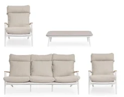 Clearance Bizzotto SET4 SALOTTO C-C IBISCO BIANCO WG20