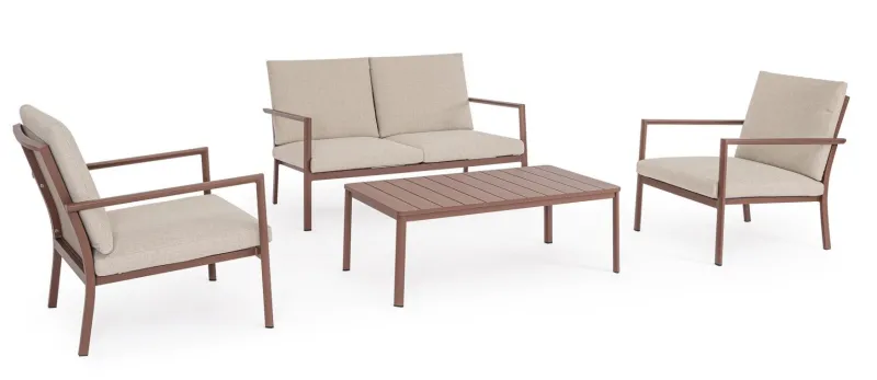 Outlet Bizzotto SET4 SALOTTO C-C KONNOR BARN