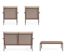 Outlet Bizzotto SET4 SALOTTO C-C KONNOR BARN