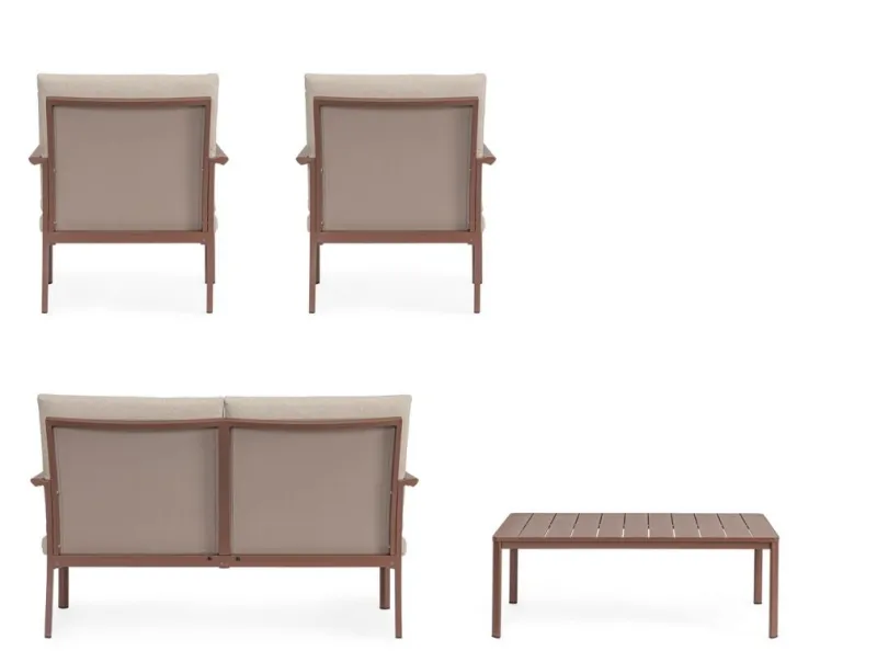 Outlet Bizzotto SET4 SALOTTO C-C KONNOR BARN
