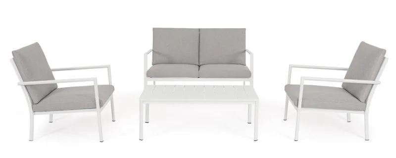 New Bizzotto SET4 SALOTTO C-C KONNOR BIANCO CX21