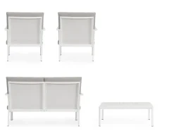 New Bizzotto SET4 SALOTTO C-C KONNOR BIANCO CX21